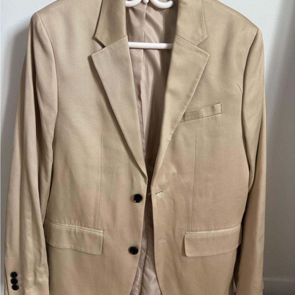 H&M Tan Single-Breasted Blazer